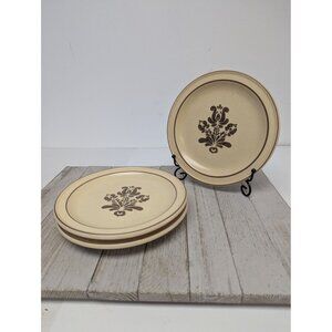 Pfaltzgraff Village Tan Set of 3 Dessert Bread Plates 7 1/4" USA